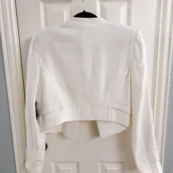 BCBGMaxazria Corey White Cropped Jacket NWT - Picture 6 of 8